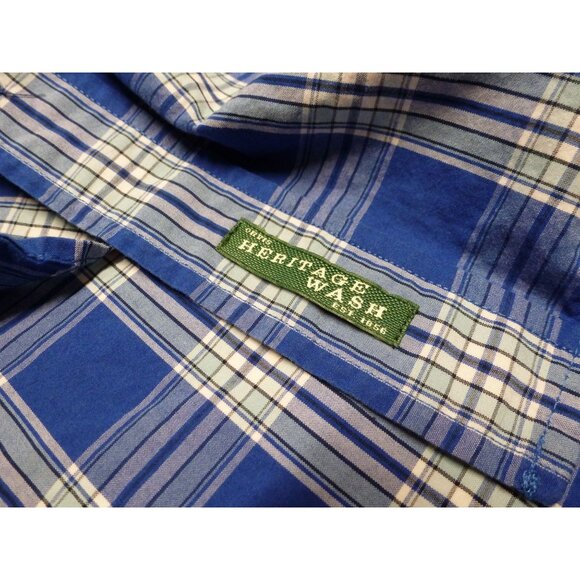 Orvis Heritage Wash Plaid Shirt Men’s Size Large Cotton Button Down Casual - Picture 8 of 14